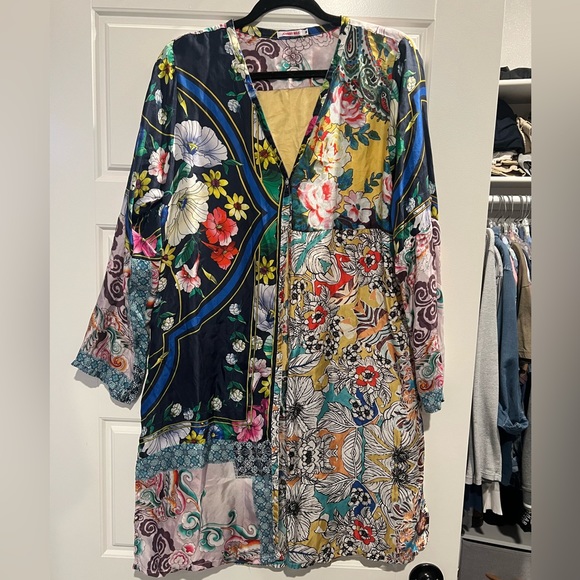 🔺 SOLD 🔺 Johnny Was Silk Cardigan Tunic *SOLD AS IS* - Picture 2 of 13